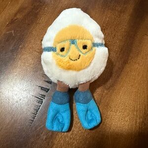 Jellycat AMUSABLE SCUBA EGG Soft Plush Toy Ocean Diving Egg Pre Owned